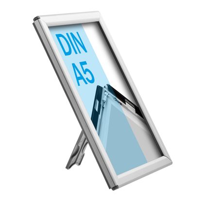 Klapprahmen A5 Opti Frame, mit Rückenstütze silber