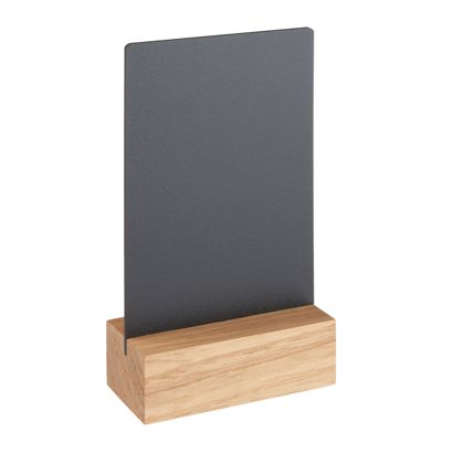 Tischaufsteller Kreidetafel schwarz, braun | 120 x 80 mm