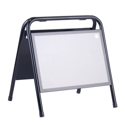 Kundenstopper A3 STEEL-STOP, quer schwarz 