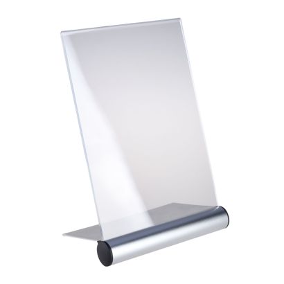 L-Aufsteller mit Aluminium-Sockel A5 