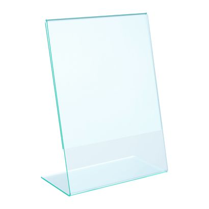 L-Aufsteller, PMMA (Acryl), transparent-grün A5