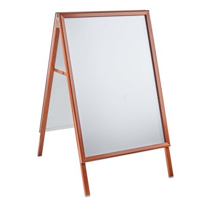 Kundenstopper A1 Outdoor SOLID-STOP 32 mm | Gehrung  | holzoptik 