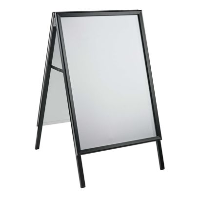 Kundenstopper A1 Outdoor SOLID-STOP Gehrung | schwarz | 32 mm