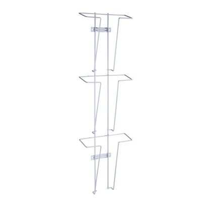 Wandprospekthalter JACKSON aus Draht, A4, silber, Fächer 3 