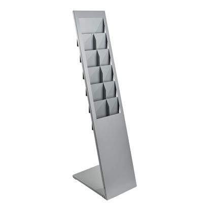 Prospektständer PLANAR, 6x A4 silber