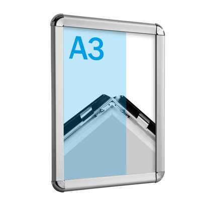 Klapprahmen A3 Standard Rondo | silber | 32 mm