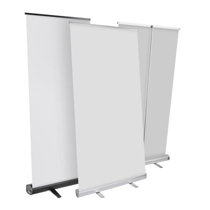 Roll Up Standard, ohne Druck, 200 x 85 cm | silber