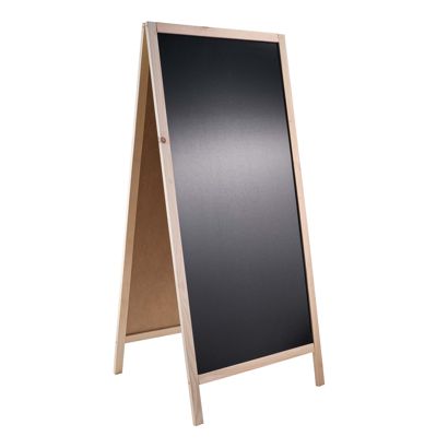 Kundenstopper Holz WOOD-STOP Lite XL, 64 x 136 cm hellbraun