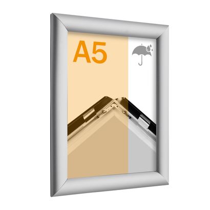 Klapprahmen A5 wetterfest silber