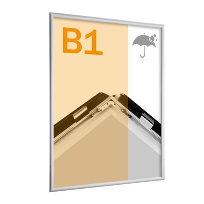 Klapprahmen B1 wetterfest silber
