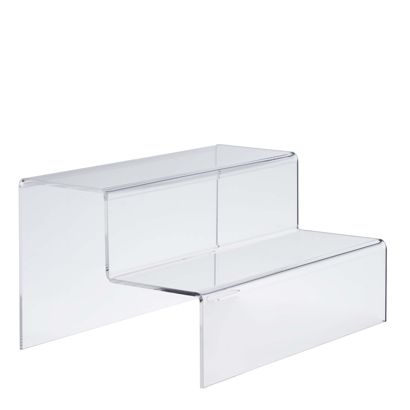 Deko Treppe, Acryl transparent | 300 x 170 x 220 mm | 2-stufig