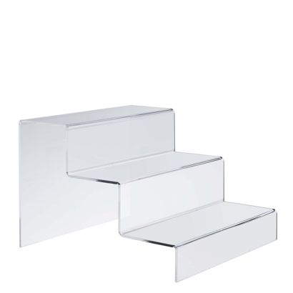 Deko Treppe, Acryl transparent | 300 x 215 x 333 mm | 3-stufig