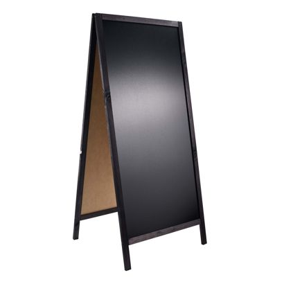 Kundenstopper Holz WOOD-STOP Lite XL, 64 x 136 cm schwarz