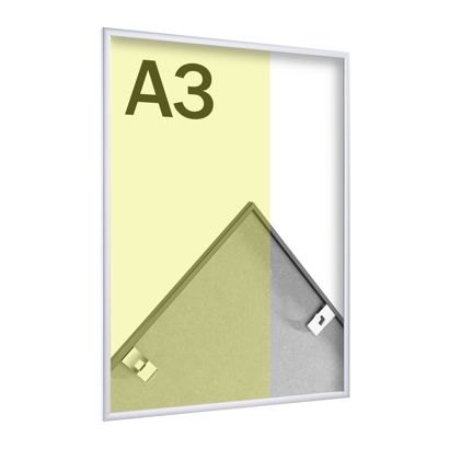 Alu-Bilderrahmen, Styrol klar silber | A3 29,7 x 42 cm | matt