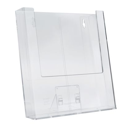 Prospekthalter Wand/ Stand, Polystyrol, Taymar 1 x A4  | Hochformat 