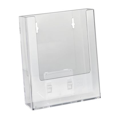 Prospekthalter Wand/ Stand, Polystyrol, Taymar 1 x A5  | Hochformat 