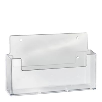 Wandprospekthalter, Polystyrol, transparent, Taymar 1 x A5 + 1/3 A4  | Querformat 