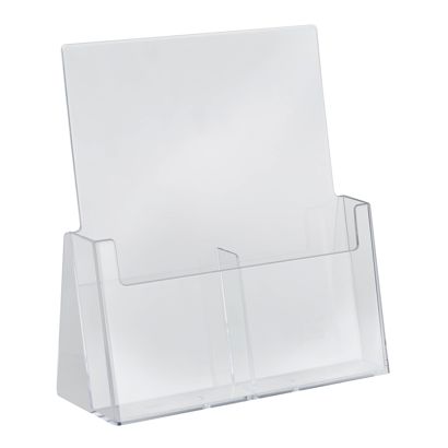 Prospekthalter, Fächer parallel, Polystyrol, Hochformat, transparent, Taymar 2 | 1/3 A4