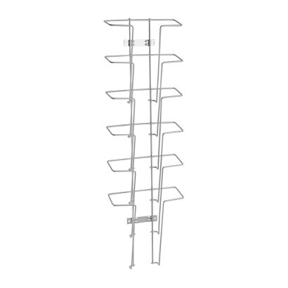 Wandprospekthalter JACKSON aus Draht, Metall, silber A4  | Hochformat  | 6 