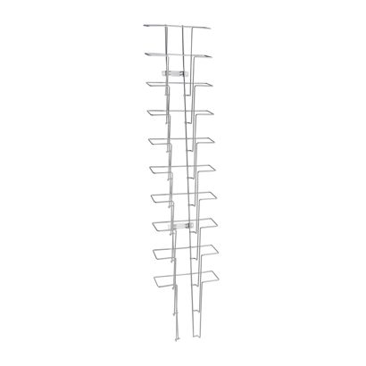 Wandprospekthalter JACKSON aus Draht, Metall, silber A4  | Hochformat  | 10 