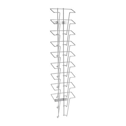 Wandprospekthalter JACKSON aus Draht, Metall, silber A5  | Hochformat  | 9 