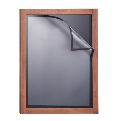 Wandtafel Holz MULTI, mit Kreidetafel und Magnetrahmen A2 42 x 59,4 cm