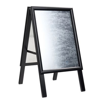Kundenstopper SOLID-STOP A3 Outdoor, 25 mm Profil, Gehrungsecken Hochformat | schwarz