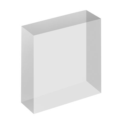 Acrylblock, transparent 75 x 75 x 25 mm