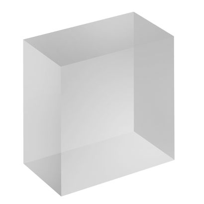 Acrylblock, transparent 75 x 75 x 40 mm