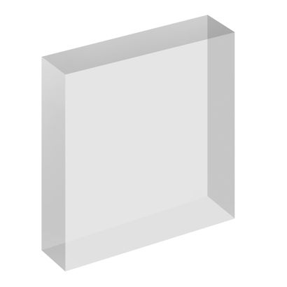 Acrylblock, transparent 100 x 100 x 25 mm