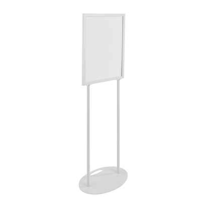 Plakatständer A2 doppelseitig, mit Ovalfuß weiß