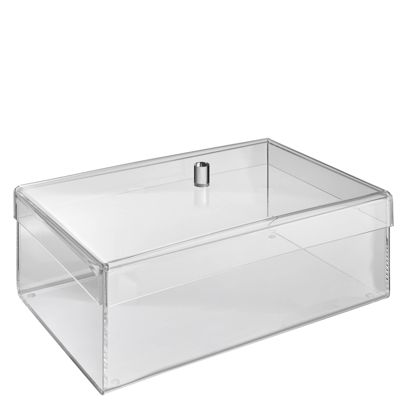 Acrylbox mit Deckel 300 x 200 x 100 mm | Stülpdeckel
