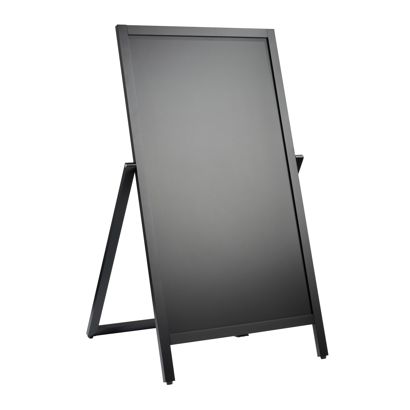 Kundenstopper Holz Kreidetafel FLIP, 490 x 890 mm schwarz