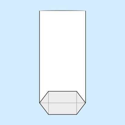 Kreuzbodenbeutel, OPP-Folie 125 x 250 mm 