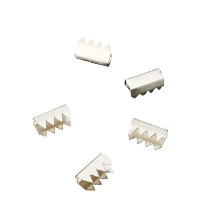 Kordelklammern zur Fertigung von Ringen, 9 x 4,4 x 5,5 mm, vernickelt 