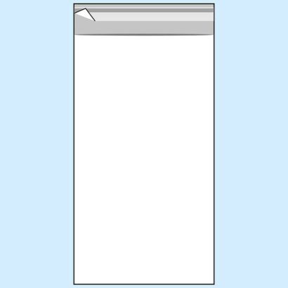 Klappenbeutel, wiederverschließbar, OPP-Folie, transparent 150 x 300 mm 