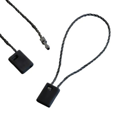Textilfäden mit Einsteckbox schwarz  | 120 mm