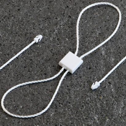 Textilfäden mit 2 Splinten und Einsteckbox weiß 