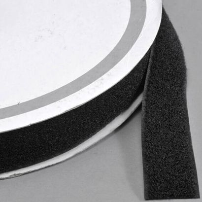 Klettband zum Nähen, Flausch (Rolle mit 25 m) 30 mm | schwarz 