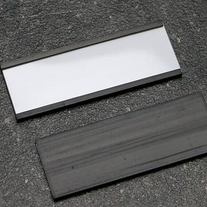 Etikettenhalter, C-Profil, magnetisch,  Abschnitte 40 mm | 100 mm | nicht selbstklebend 