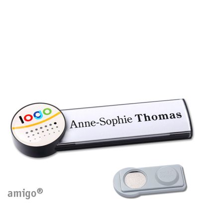 Namensschilder amigo® doming Magnet anthrazit  | smag® Magnet  | circle  | anthrazit  |  