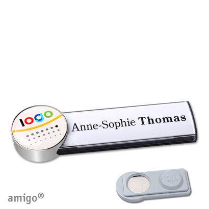 Namensschilder amigo® doming Magnet anthrazit  | smag® Magnet  | circle  | edelstahl  |  