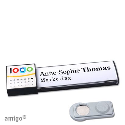 Namensschilder amigo® doming Magnet anthrazit  | smag® Magnet  | square  | anthrazit  |  