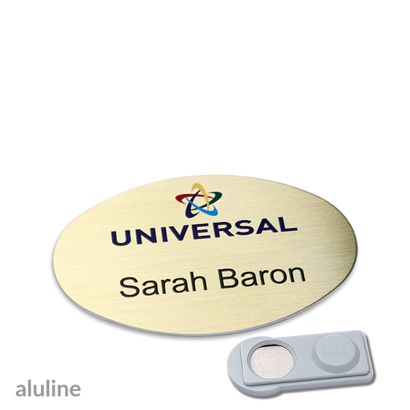 Namensschilder aluline-plus® alu-complete Magnet 65 x 43 mm  | gold  | smag® Magnet 