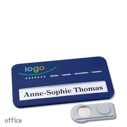 Namensschilder office color-print Magnet dunkelblau | smag Magnet