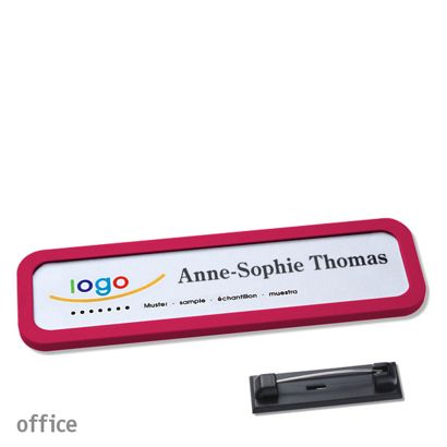 Namensschilder office quick-print Nadel 75 x 17 mm  | lila 