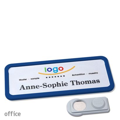 Namensschilder office quick-print Magnet 75 x 27 mm  | dunkelblau  | smag® Magnet 