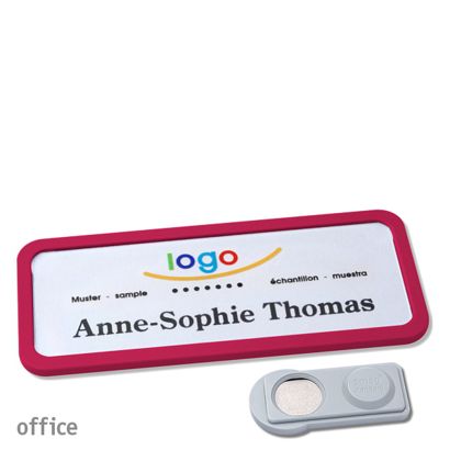 Namensschilder office quick-print Magnet 75 x 27 mm  | lila  | smag® Magnet 