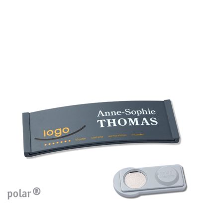 Namensschilder polar® color-complete magnet 64 x 22 mm  | anthrazit  | smag® Magnet 