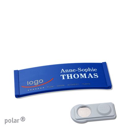Namensschilder polar® color-complete magnet 64 x 22 mm  | blau  | smag® Magnet 